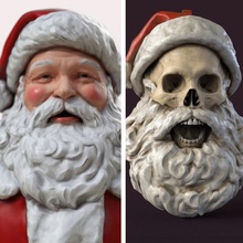 Papa Noel busto ornamento haz jardín Navidad decoración adornos fiesta 3d print model - Mito3D