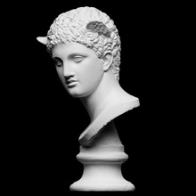 cabeza fauno escanear hombre mitología retrato escultura ala masculino mercurio Hermes joven Crawford hogan 3d print model - Mito3D