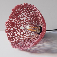 voronoi lampshade functional light pattern decor 3d print model - Mito3D