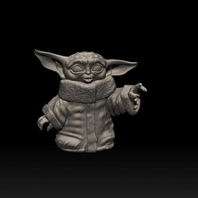 Lächeln Baby Yoda Krieg Sterne Babyyoda Jodelbaby 3d print model - Mito3D
