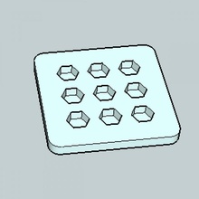 hexagone glace plateau 3d print model - Mito3D