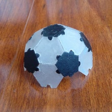futebol poliedro quebra cabeça matemática openscad personalizador icosaedro 3d enigma truncado 3d print model - Mito3D