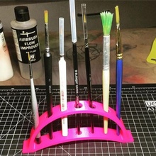 brush stand holder art craft hobby organiser paint makup 3d print model - Mito3D