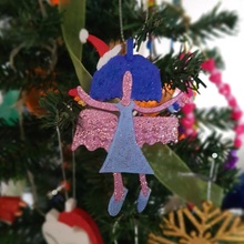 Natal árvore enfeite natal anjo decoração presente brinquedo criança kiddrawing 3d print model - Mito3D