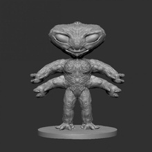 alien entity claw big eye face figure figurine game monster smile figures ufo scales 3d print model - Mito3D