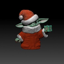 Santa Hut Baby Yoda Holocron Weihnachten Krieg Sterne Babyyoda 3d print model - Mito3D