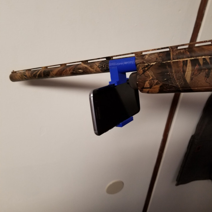 paramétrique 12 jauge fusil pompe téléphone monter tournage chasse 3D print model - Mito3D