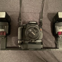 dual flash camera mount photography 3d print model - Mito3D