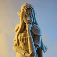 Prinzessin Zelda Ventilator Kunst Nintendo weiblich Figur Gaming Skulptur Frau Videospiele Charakter Tischplatte Fan Art Legende 3d print model - Mito3D