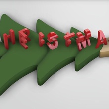 Weihnachten Illusion Gadget Geschenk Spielzeuge Brief artikuliert Ambigramm 3d print model - Mito3D