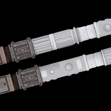 Star Kriege Jedi gefallen Auftrag Tapferkeit Weisheit Lichtschwert Spiel Modell Ventilator Kunst Licht Säbel 3d print model - Mito3D