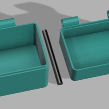 sencillo bisagras caja envase 3d print model - Mito3D
