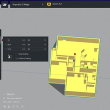 chão plano auto desafio design interiores autocad planos impressões teste projeção 3d print model - Mito3D