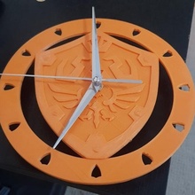 zelda hylian shield clock 3d print model - Mito3D