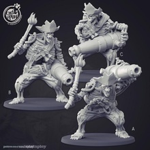 deadly cannon skelleton pre-supported tabletop epic pirate skeleton deathly patreon pirates cast cursed crew skelly 3d print model - Mito3D
