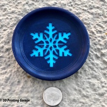 coaster - winter snowflake christmas kitchen xmas household items householditems 3d print model - Mito3D