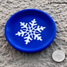 coaster - winter snowflake multicolor christmas kitchen xmas household mmu items householditems 3d print model - Mito3D