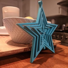 eğirme yıldızlar kar tanesi süs Yazdır yer Noel dekorasyon star baskı yeri print in place tatil pul süsü süsleri 3d print model - Mito3D