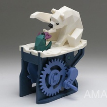 polar bear seal automata toys & games seal automata polarbear 3d print model - Mito3D