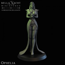 ophelia - standard license beautiful dark fantasy girl gothic skull woman death night pinup dnd necromancer 3d print model - Mito3D