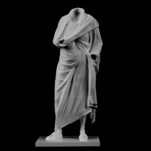 bronze statue man metropolitan museum art york scan 3d print model - Mito3D
