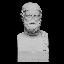 greek poet anakreon wrongly entitled demosthenes scan ancient bust head portrait sculpture marble herm artec cc0 openglam artec-eva nationalmuseum sharecare 3d print model - Mito3D