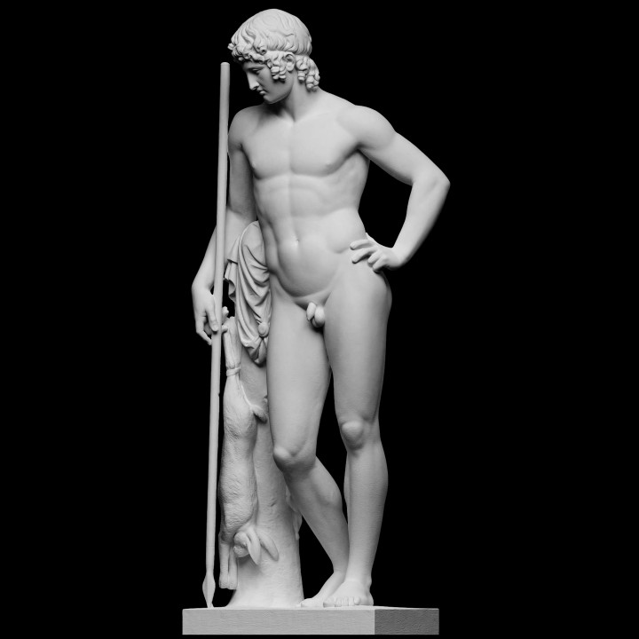 adonis scan man mythology sculpture marble male death nude life neoclassical full-figure artec handsome idealised bertel-thorvaldsen cc0 openglam thorvaldsen2020 saabye myrrha 3D print model - Mito3D