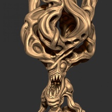 ectomorph monster figure - filthy soul sample creature dragon fantasy figurine ghost horror rpg undead miniature roleplaying tabletop wargame dungeon d&d dnd pathfinder goldenyak battleyak 3d print model - Mito3D
