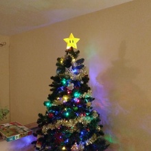 mario Estrela Natal árvore Diversão luzes manos 3d print model - Mito3D