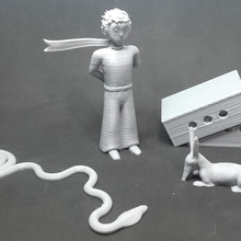 Príncipe competencia conjunto 3d impresión caja zorro serpiente modelado desafío Principito elprincipito 3d print model - Mito3D