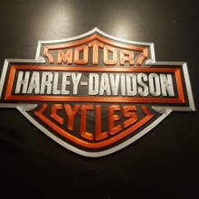 harley davidson logo fan art logo multicoloured harley davidson 3d print model - Mito3D