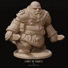 dwarven rogue 04 miniature tabletop dragons dungeons fantasy gaming player rpg wargaming character boardgames dwarf dnd adventurer 5th thief npc 3d print model - Mito3D