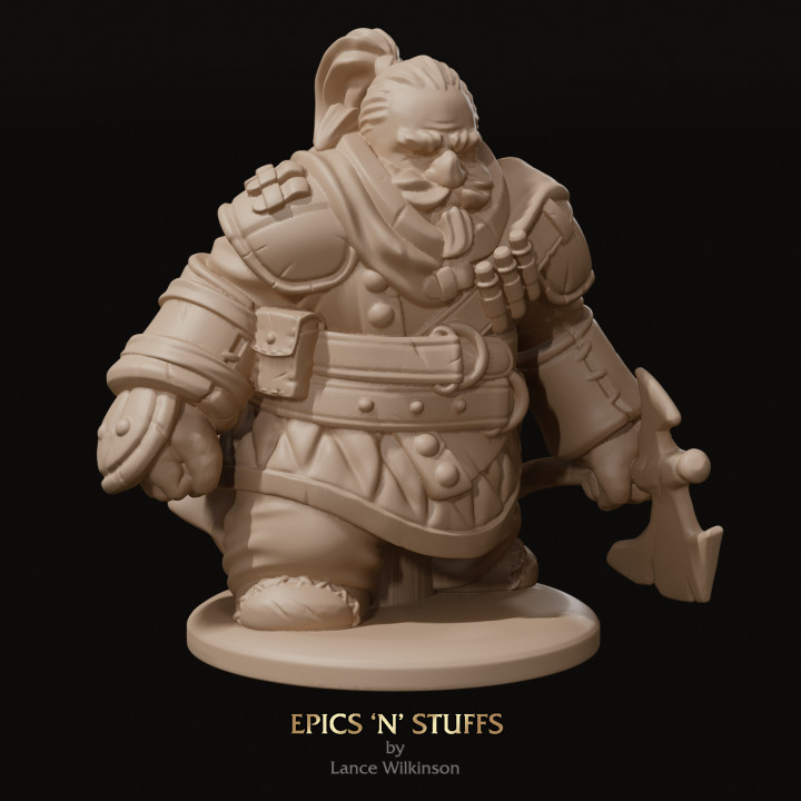 Zwerg Schurke 05 Miniatur Tischplatte Drachen Dungeons Gaming Spieler Rollenspiel Wargaming Charakter Brettspiel dnd Abenteurer 5th Dieb 32mm npc 3D print model - Mito3D