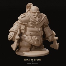 dwarven rogue 06 miniature tabletop dragons dungeons fantasy gaming player rpg wargaming character boardgame dwarf edition adventurer 5th thief 32mm npc 3d print model - Mito3D