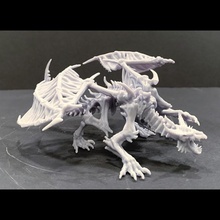 squelettique dragon pose 1 boutique créature fantaisie jeu mini monstre squelette Mort vivant miniature table 3d print model - Mito3D