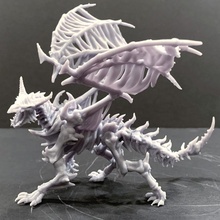 squelettique dragon pose 2 boutique créature fantaisie jeu mini monstre squelette Mort vivant miniature table 3d print model - Mito3D