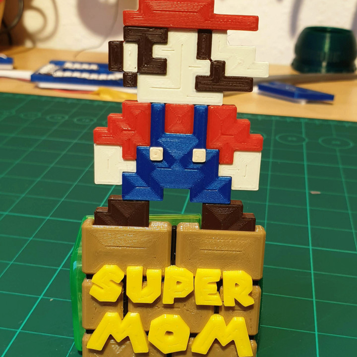 super mario gift tag - mom nintendo supermario gifttag 3D print model - Mito3D