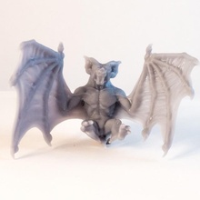 direbat - 3d printable monster 2 poses tabletop print bat creature dragons dungeons fantasy mini teeth vampire miniature flying enemy flight fangs dnd pathfinder 3d print model - Mito3D
