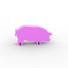 porco meeple jogos símbolo borda jogo tabuleiro agricola 3d print model - Mito3D