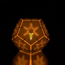 pentagonal LED té vela sombra copo nieve Decoración navideña Decoraciones navidad luces Navidad regalo luz decoracion ledligt 3d print model - Mito3D