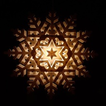 grande splendente fiocco neve ornamento natale decorazioni natalizie regalo Natale lightdecoration luce natalizia 3d print model - Mito3D