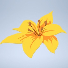 fiore monocot fiori natura fiorire fioritura bipennato pennate monocotiledoni 3d print model - Mito3D