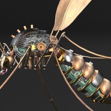 steampunk mosquito animal creature insect phunxter 3d print model - Mito3D
