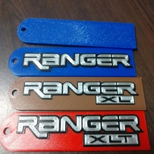 ford ranger xlt key tab updted minor corrections upload 3d print model - Mito3D
