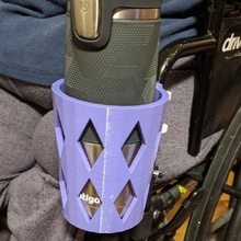 wheelchair cup holder - zip tie attachment accessibility 3d print model - Mito3D
