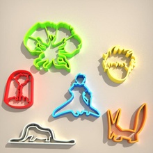 prince cookie cutters cutter fox rose elephant snake petit petitprince baobab 3d print model - Mito3D