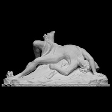 muriendo gladiador escanear lucha combatiente griego casco hombre mitología romano escultura estatua espada guerrero muerte 3dprint 3dscan arena suelo músculo paño 3d print model - Mito3D
