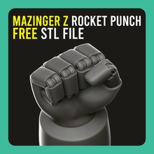 Mazinger fusée coup poing porte clés clé robot mech 3d print model - Mito3D