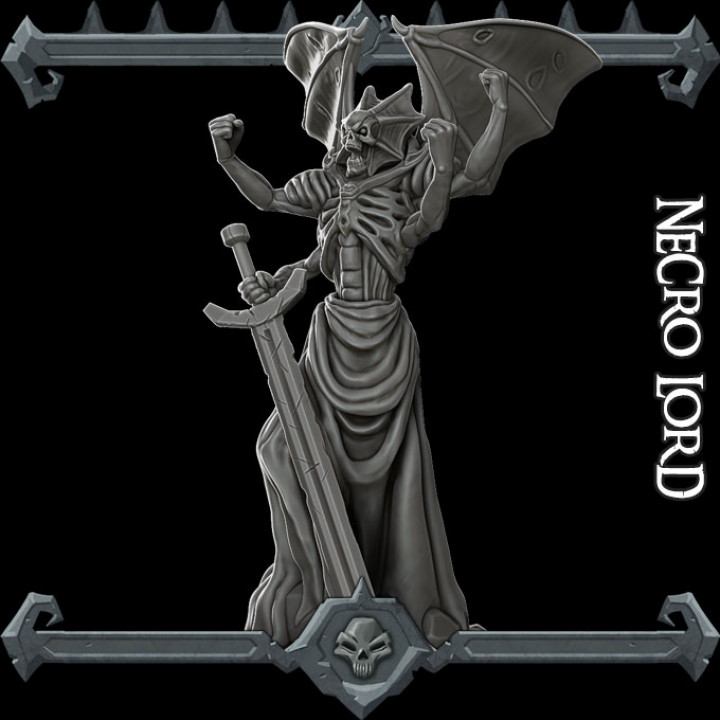 necro lord tabletop 3D print model - Mito3D