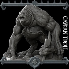 cavern troll tabletop 3d print model - Mito3D
